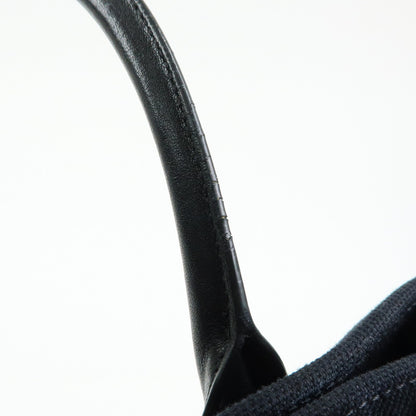Saint Laurent Rive Gauche Shopper Canvas, Black, Canvas, Tote Bag