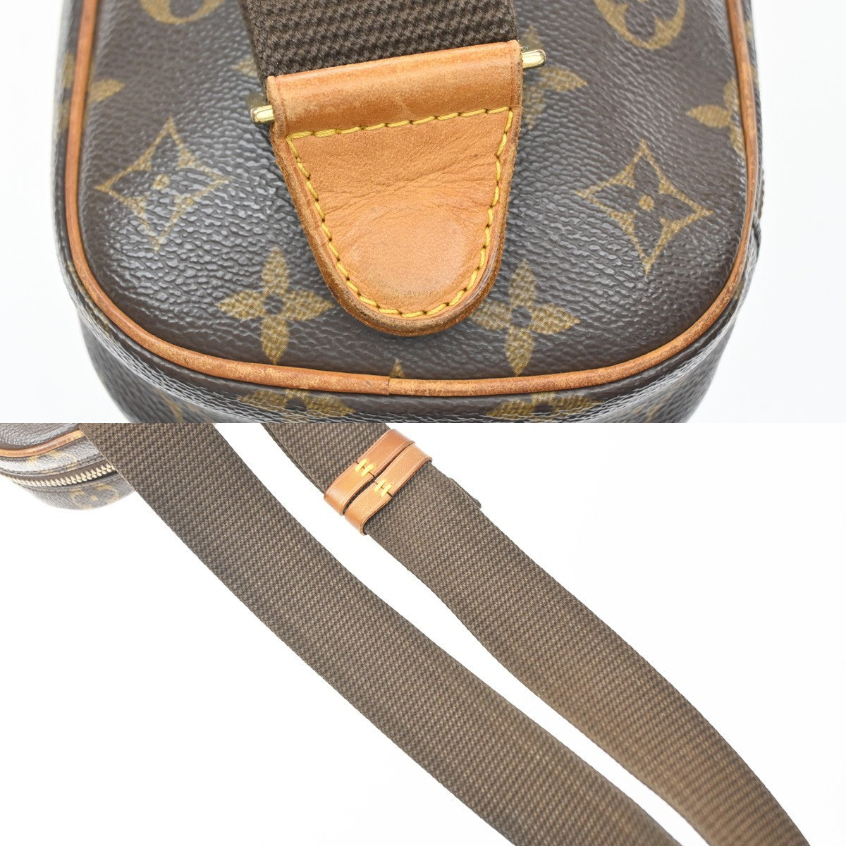 Louis Vuitton Pochette Gange Monogram Canvas, Brown, Canvas, Clutch