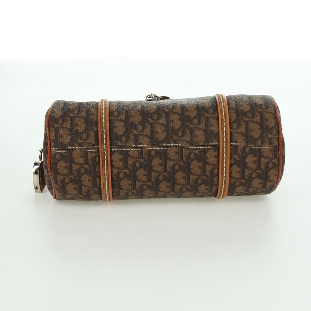 Christian Dior Vintage Trotter Romantique Boston Diorissimo Coated Canvas, Brown, Canvas, Handbag