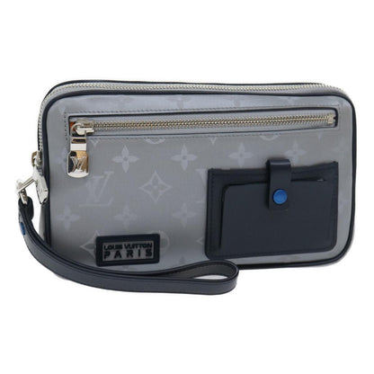 Louis Vuitton Alpha Clutch Limited Edition Monogram Satellite Canvas, Silver, Nylon, Clutch