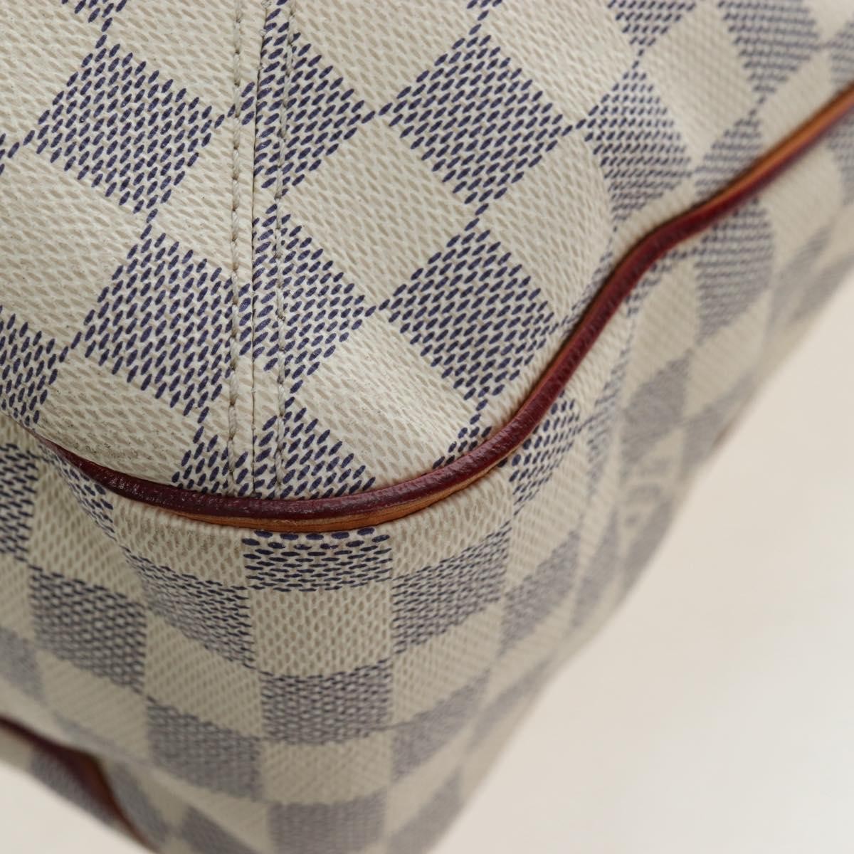 Louis Vuitton Soffi Damier Ebene, White, Canvas, Handbag