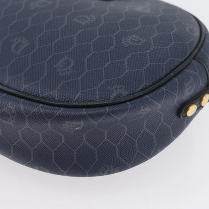 Christian Dior Vintage Honeycomb Canvas, Navy, Canvas, Shoulder Bag