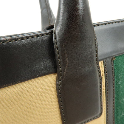 Gucci Vintage Web Canvas and Leather, Beige, Canvas, Crossbody Bag