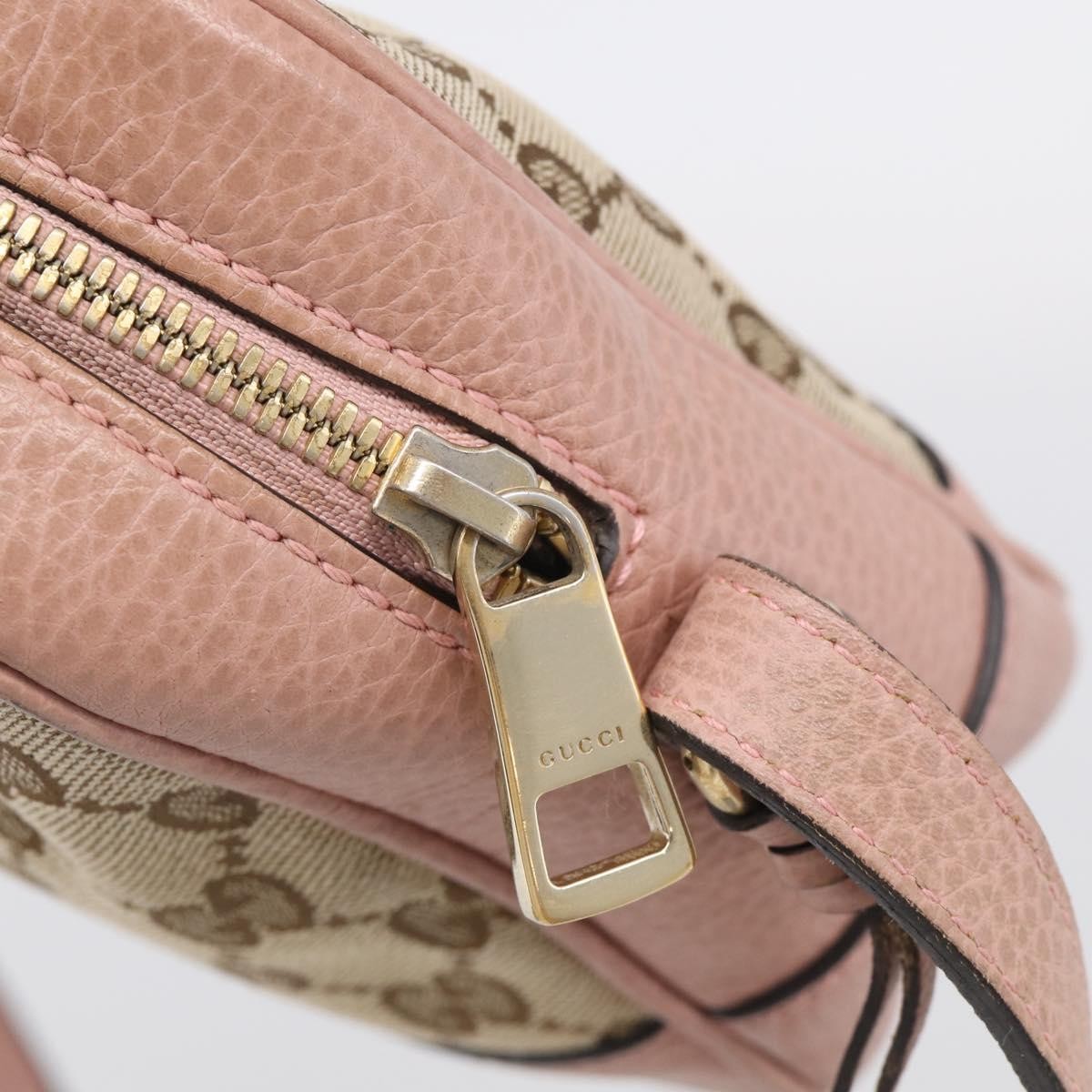 Gucci Bree Disco GG Canvas with Leather, Beige, Canvas, Crossbody Bag