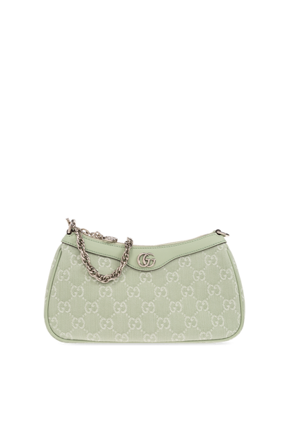 Gucci Ophidia, Green, Canvas, shoulder