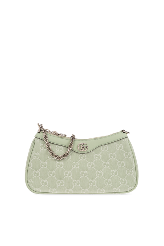 Gucci Ophidia, Green, Canvas, shoulder