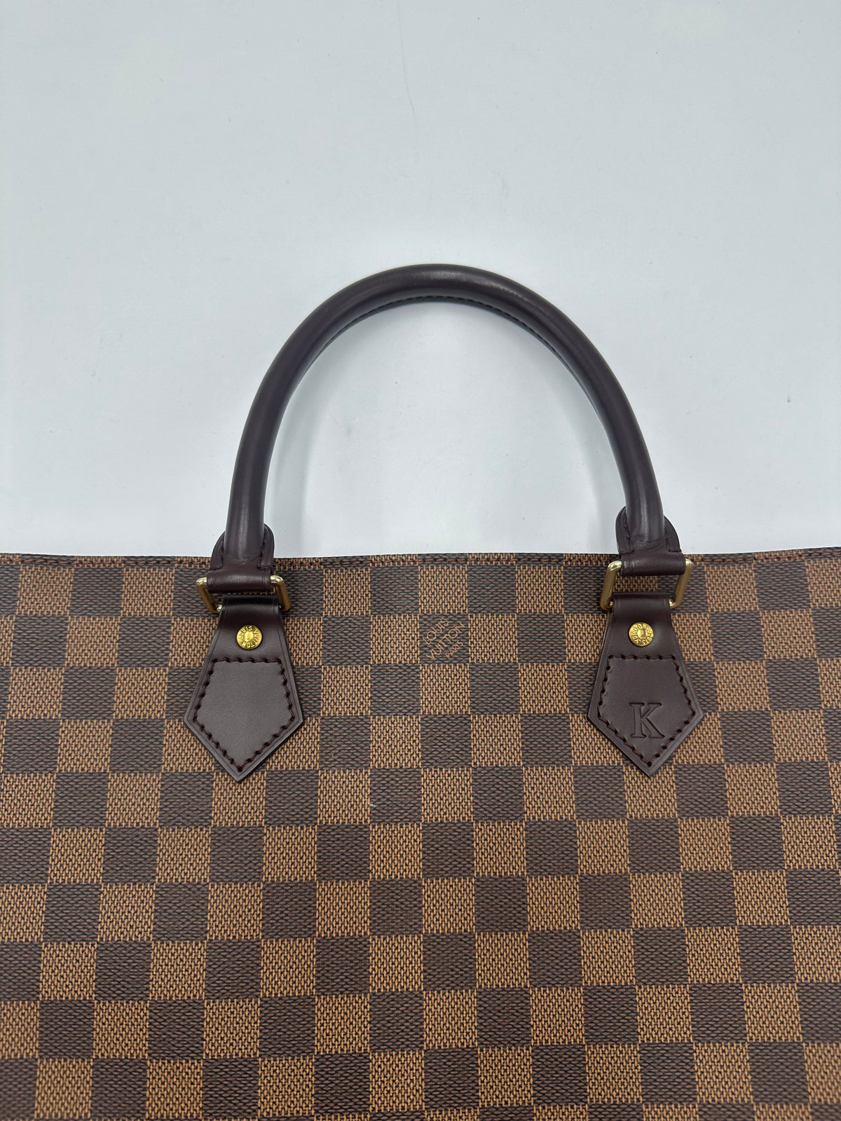 Louis Vuitton Sac Plat Damier Ebene, Brown, Canvas, Handbag