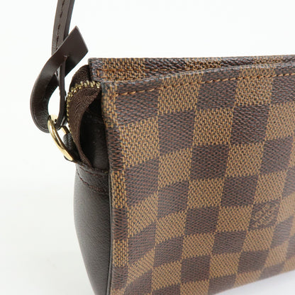 Louis Vuitton Trousse Make Up Damier, Brown, Canvas, Clutch
