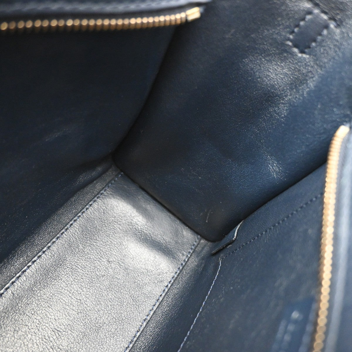 Celine Tricolor Luggage Leather, Green, Leather, Tote Bag