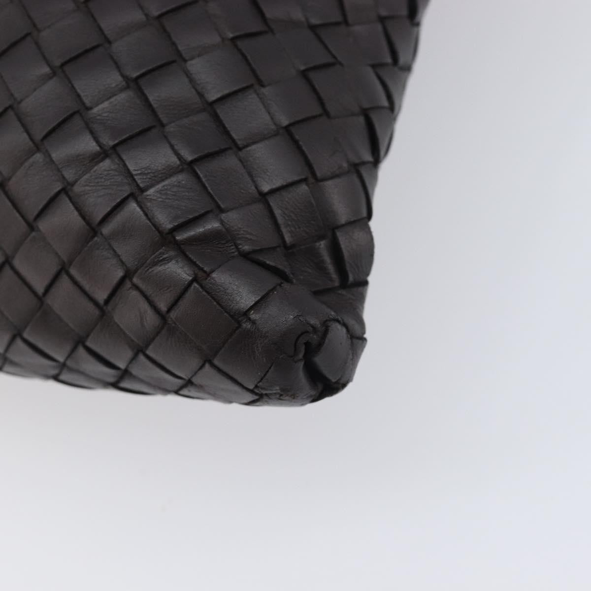 Bottega Veneta Flat Messenger Intrecciato Nappa, Black, Leather, Handbag