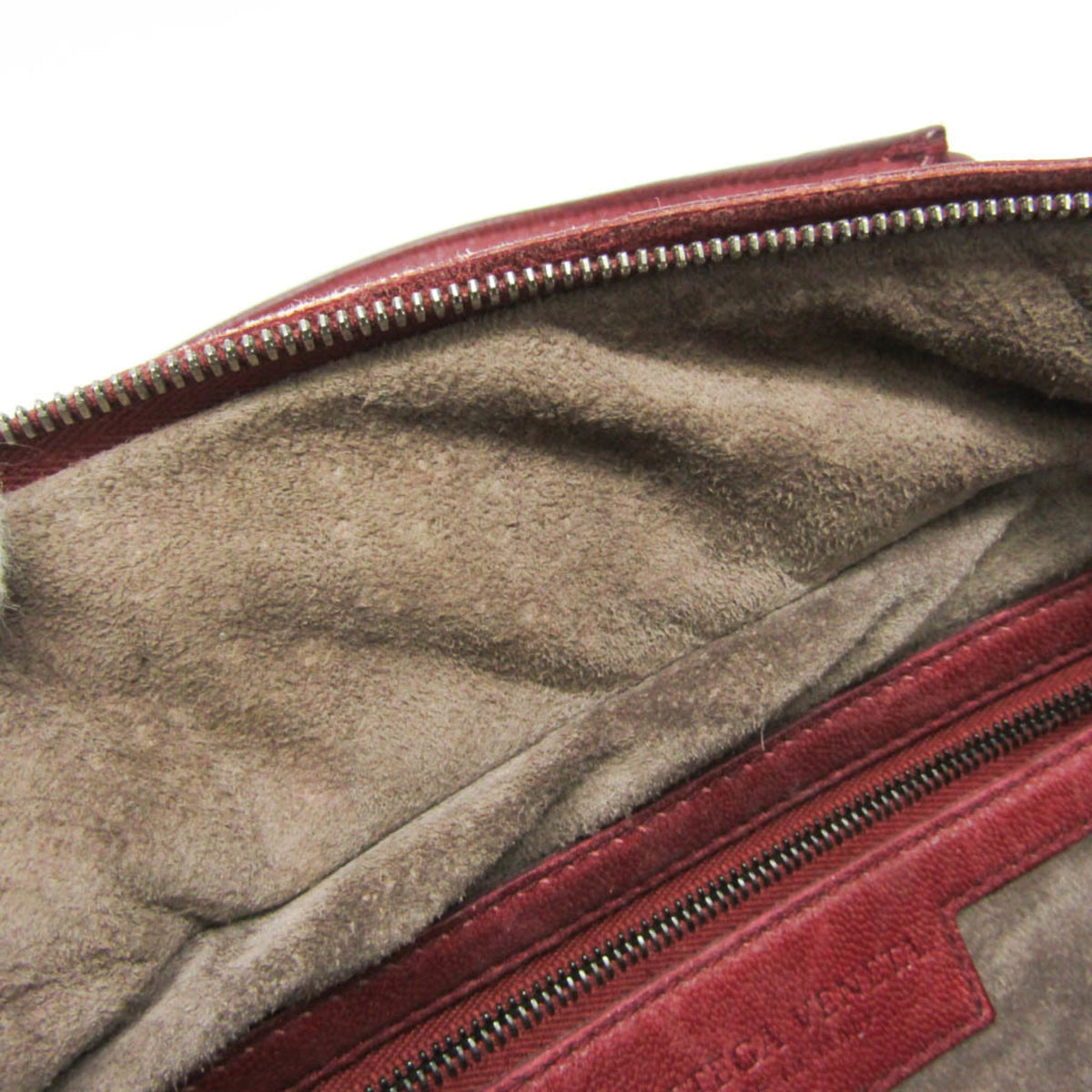 Bottega Veneta Zip Boston Intrecciato Nappa, Red, Leather, Handbag