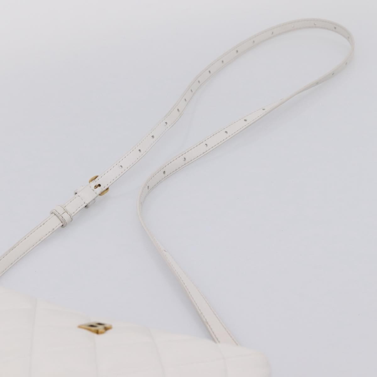 Balenciaga Touch B. Camera Quilted Leather, White, Leather, Handbag