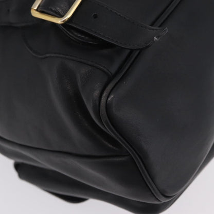 Gucci Vintage Bamboo Leather, Black, Leather, Backpack