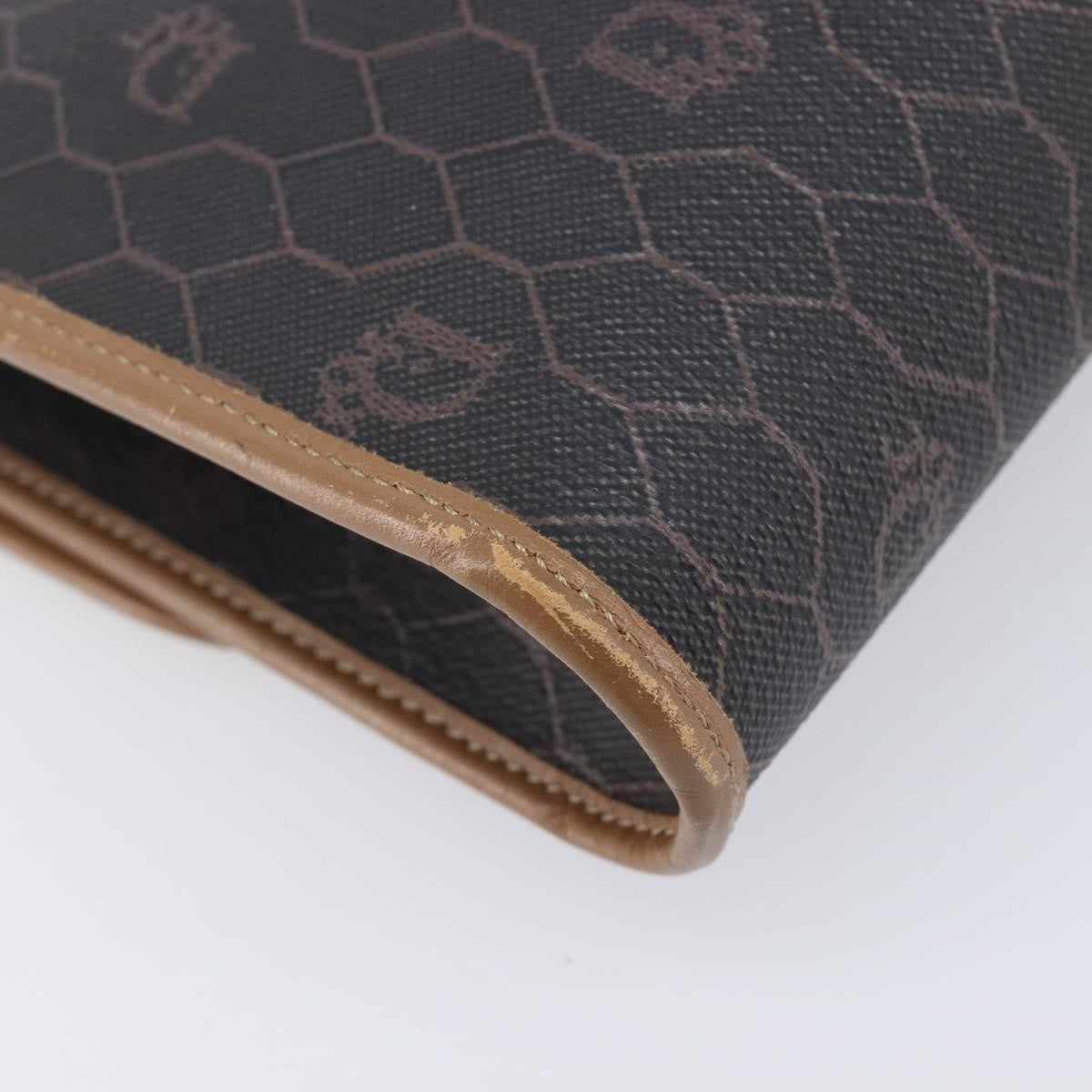 Christian Dior Vintage Honeycomb Canvas, Black, Canvas, Shoulder Bag