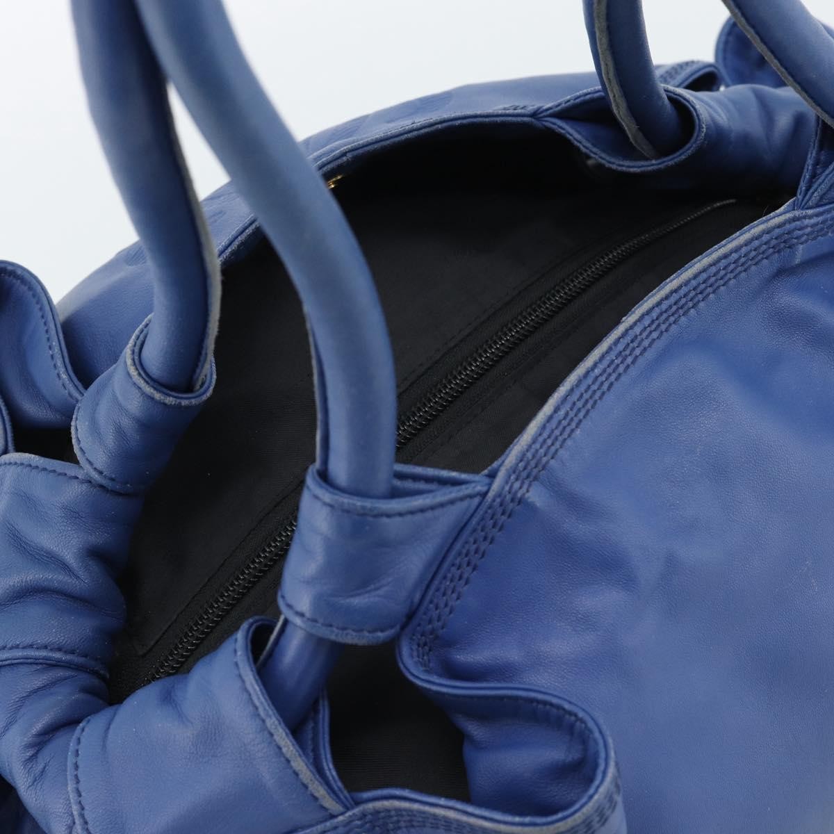 Loewe Anagram Logo Nappa Aire Hand Leather, Blue, Leather, Handbag