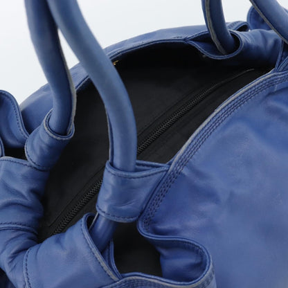 Loewe Anagram Logo Nappa Aire Hand Leather, Blue, Leather, Handbag