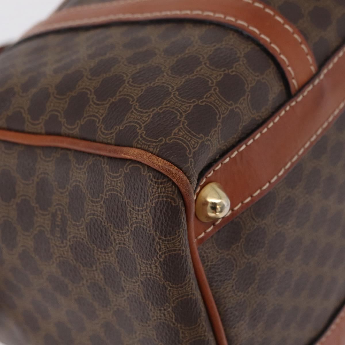 Celine Macadam Macadam with leather, Brown, Canvas, Tote Bag