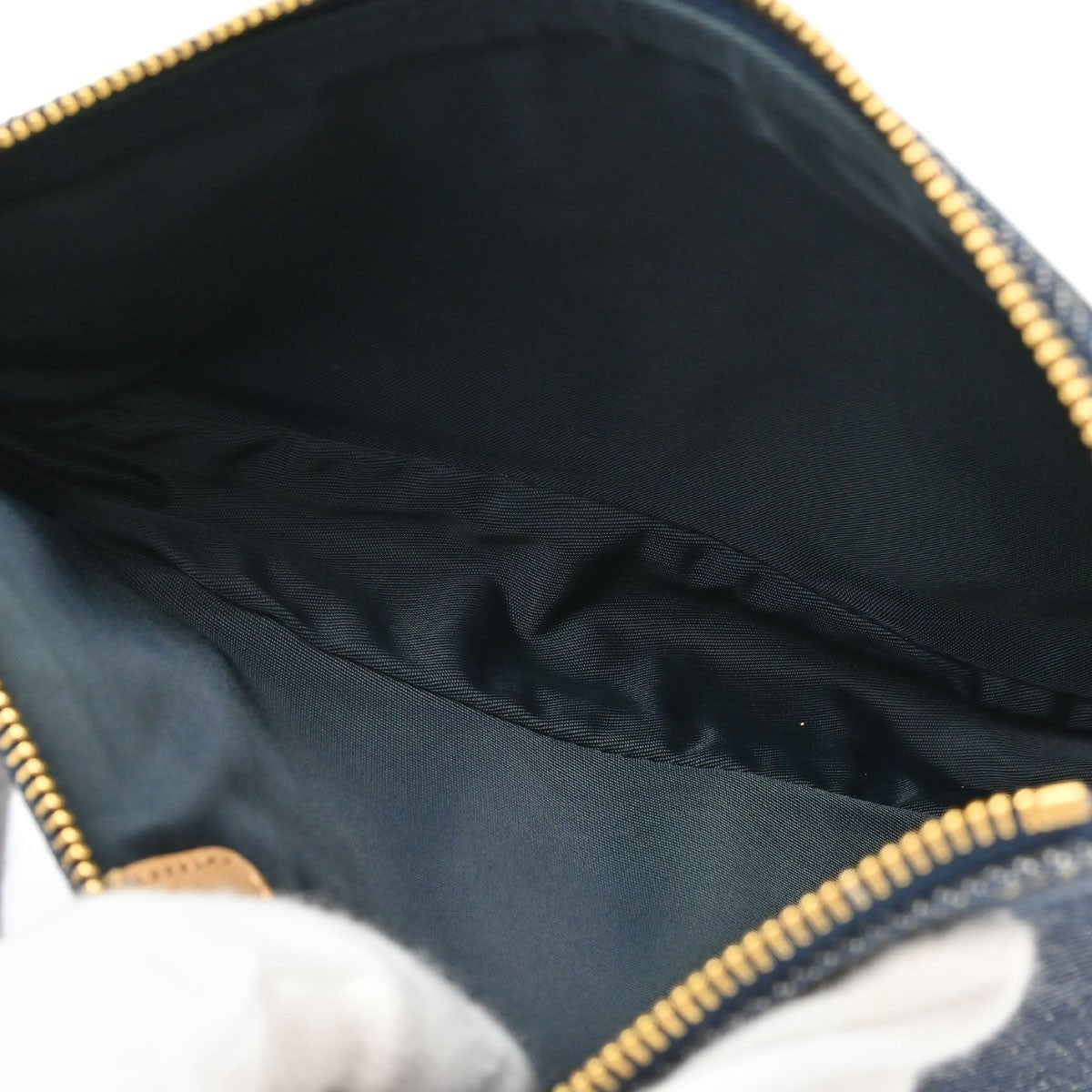 Christian Dior Vintage Saddle Denim, Navy, Denim, Handbag