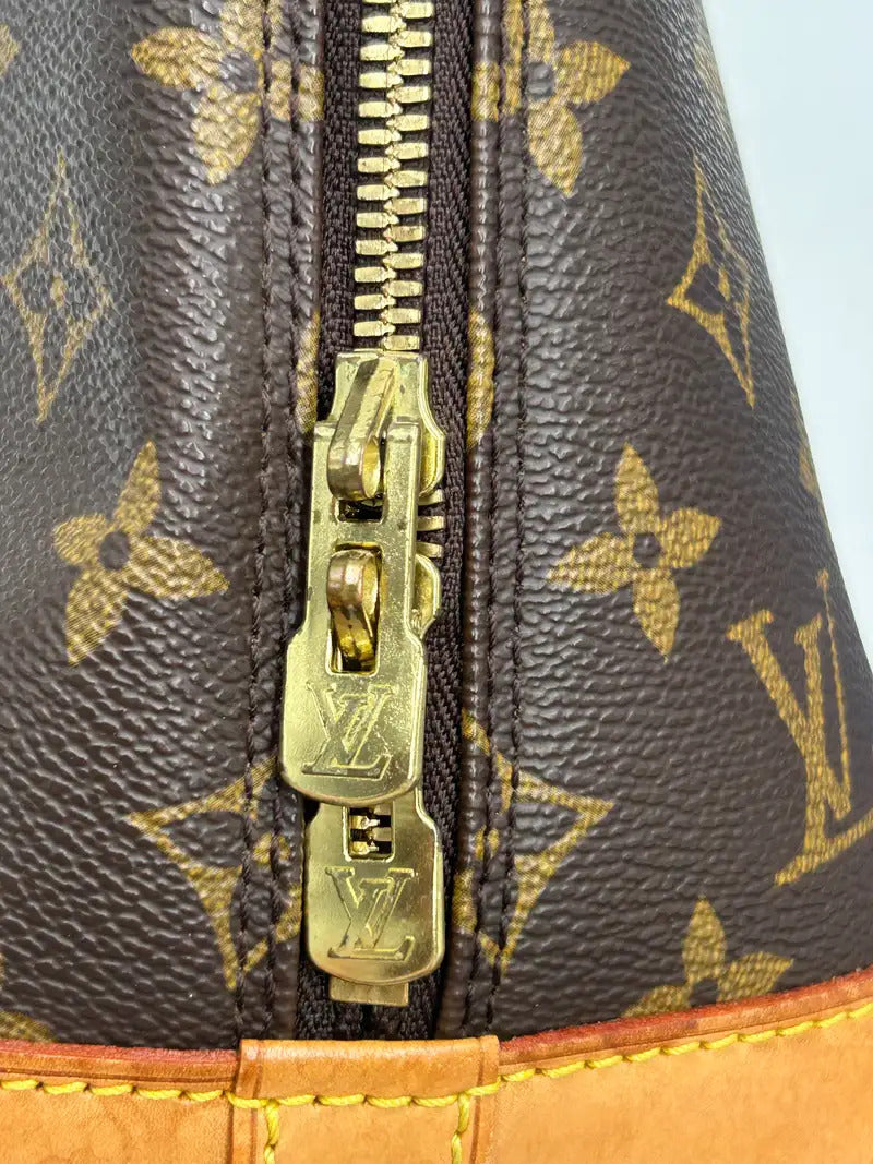 Louis Vuitton Alma Monogram Canvas, Brown, Canvas, Handbag
