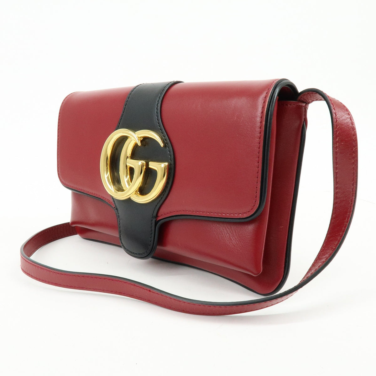 Gucci Arli Leather, Red, Leather, Shoulder Bag
