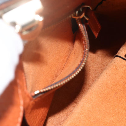 Valentino Garavani Rockstud Pebbled Leather, Orange, Leather, Tote Bag