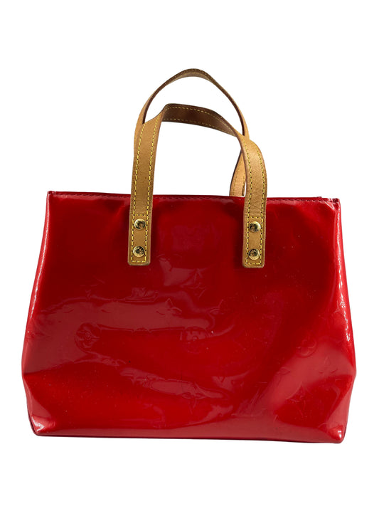 Louis Vuitton Reade Handbag Monogram Vernis, RED, PATENT_LEATHER, Handbag