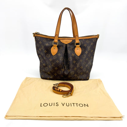 Louis Vuitton Palermo Monogram Canvas, Brown, Canvas, Tote Bag