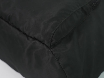 Prada Front Pocket Buckle Nylon, Black, Nylon, Backpack