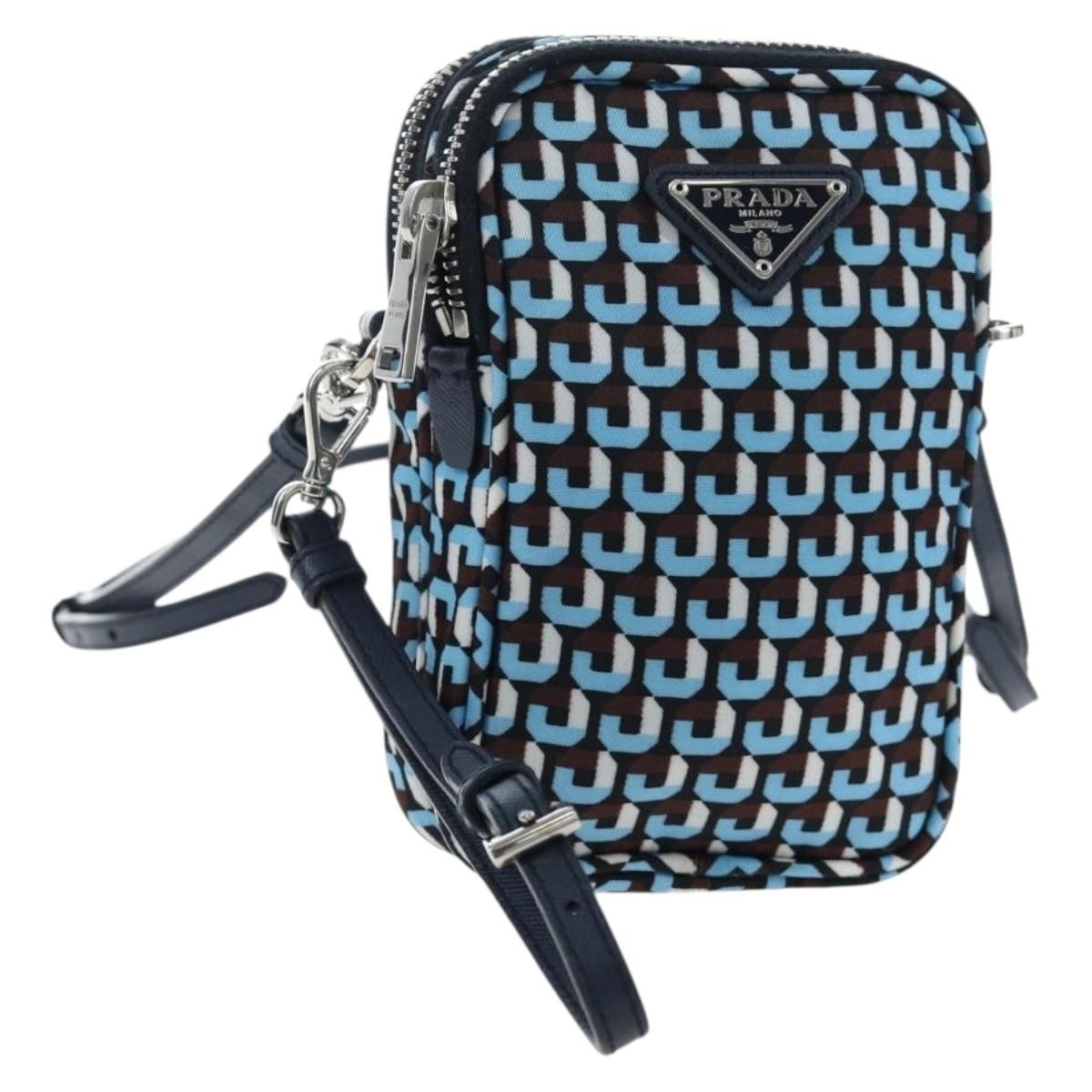 Prada Vintage Tessuto, Blue, Nylon, Shoulder Bag