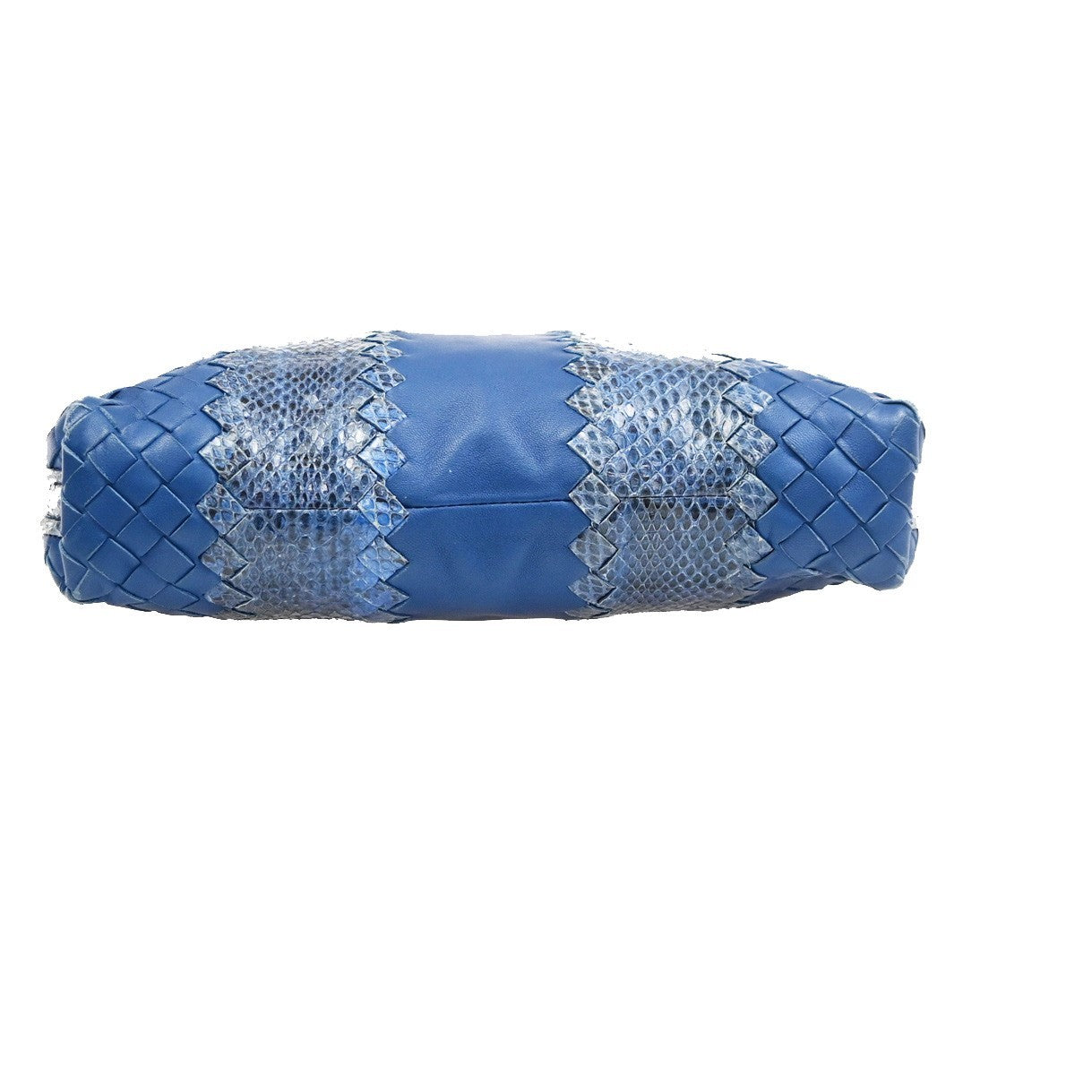 Bottega Veneta Nodini Embroidered Intrecciato Nappa, Blue, Leather, Shoulder Bag