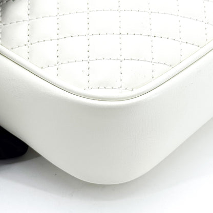 Gucci Trapuntata Camera Quilted Leather, White, Leather, Handbag