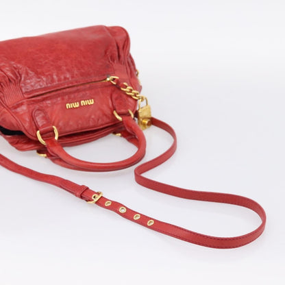 Miu Miu Coffer Convertible Satchel Matelasse Leather, Red, Leather, Handbag