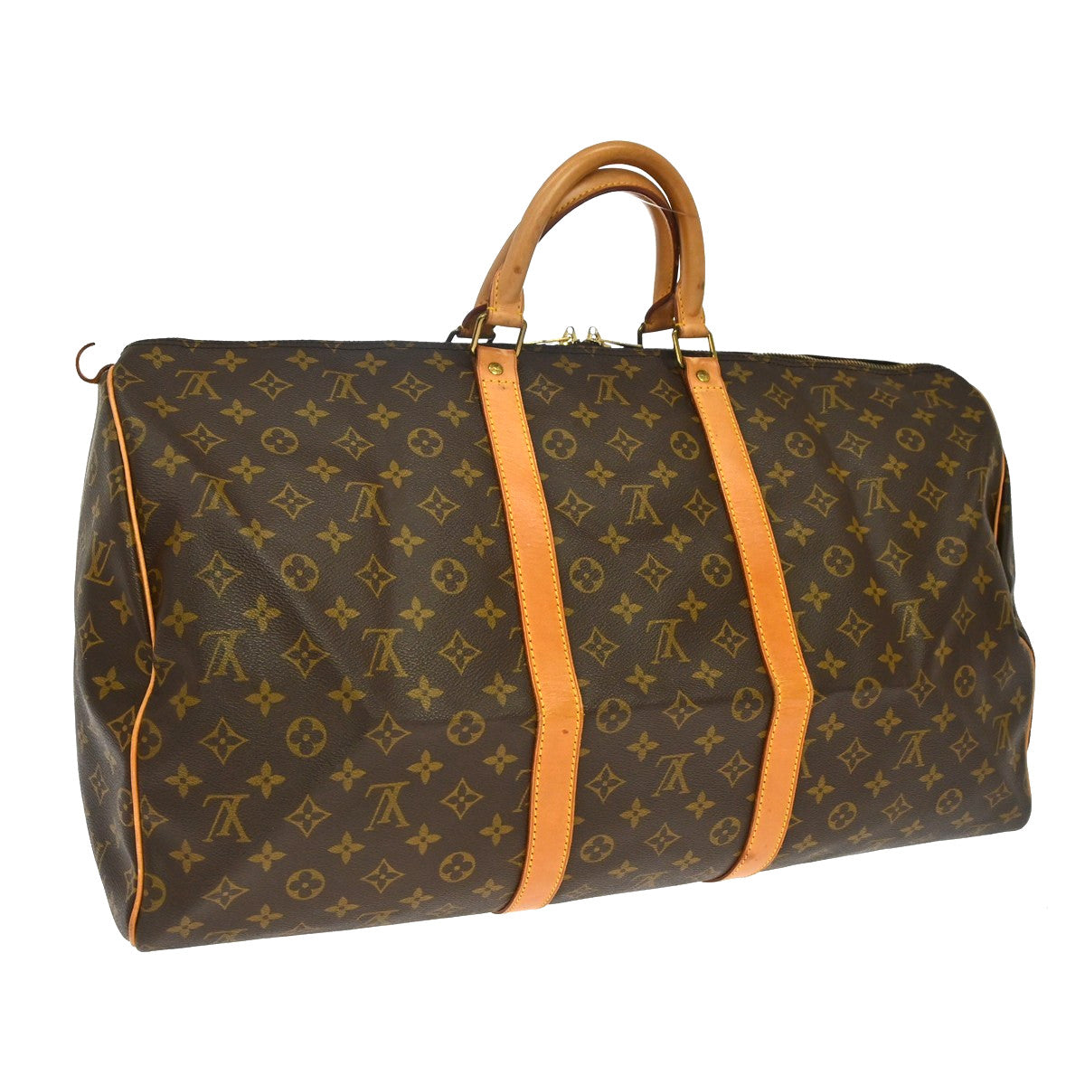 Louis Vuitton Keepall Monogram, Brown, Canvas, Travel Bag