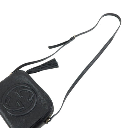 Gucci Soho Disco Leather, Black, Leather, Crossbody Bag