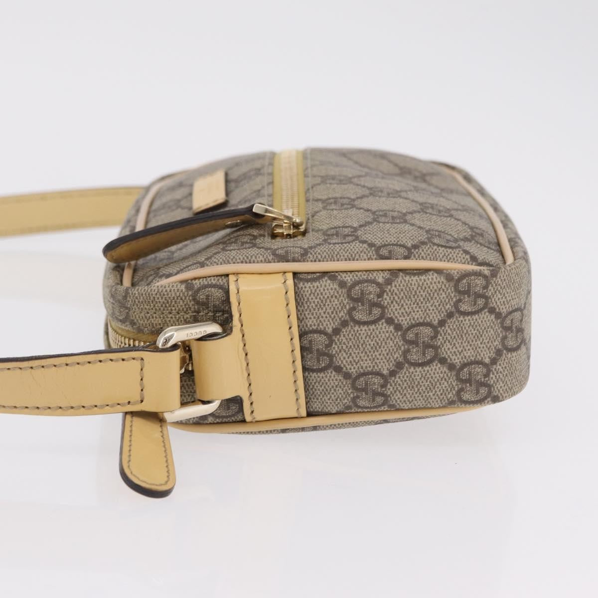 Gucci Front Zip GG Canvas, Beige, Canvas, Crossbody Bag
