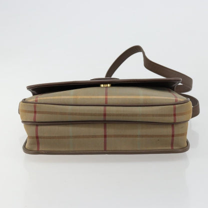 Burberry Nova Check Canvas and Leather, Brown, Canvas, Handbag