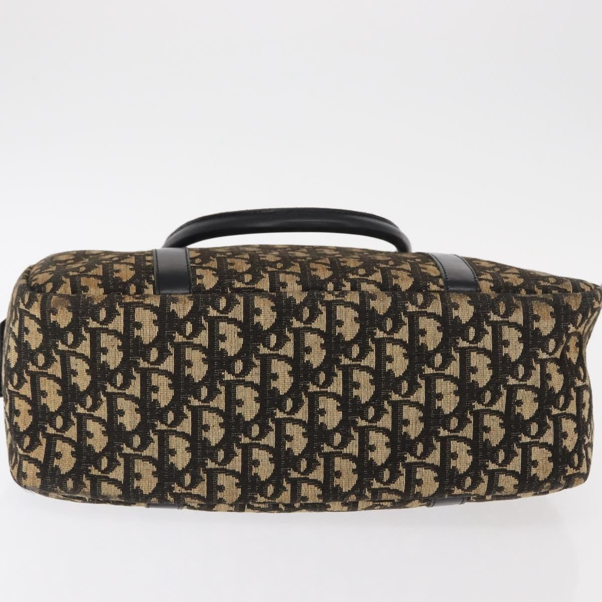 Christian Dior Vintage Trotter Romantique Boston Diorissimo Coated Canvas, Navy, Canvas, Shoulder Bag