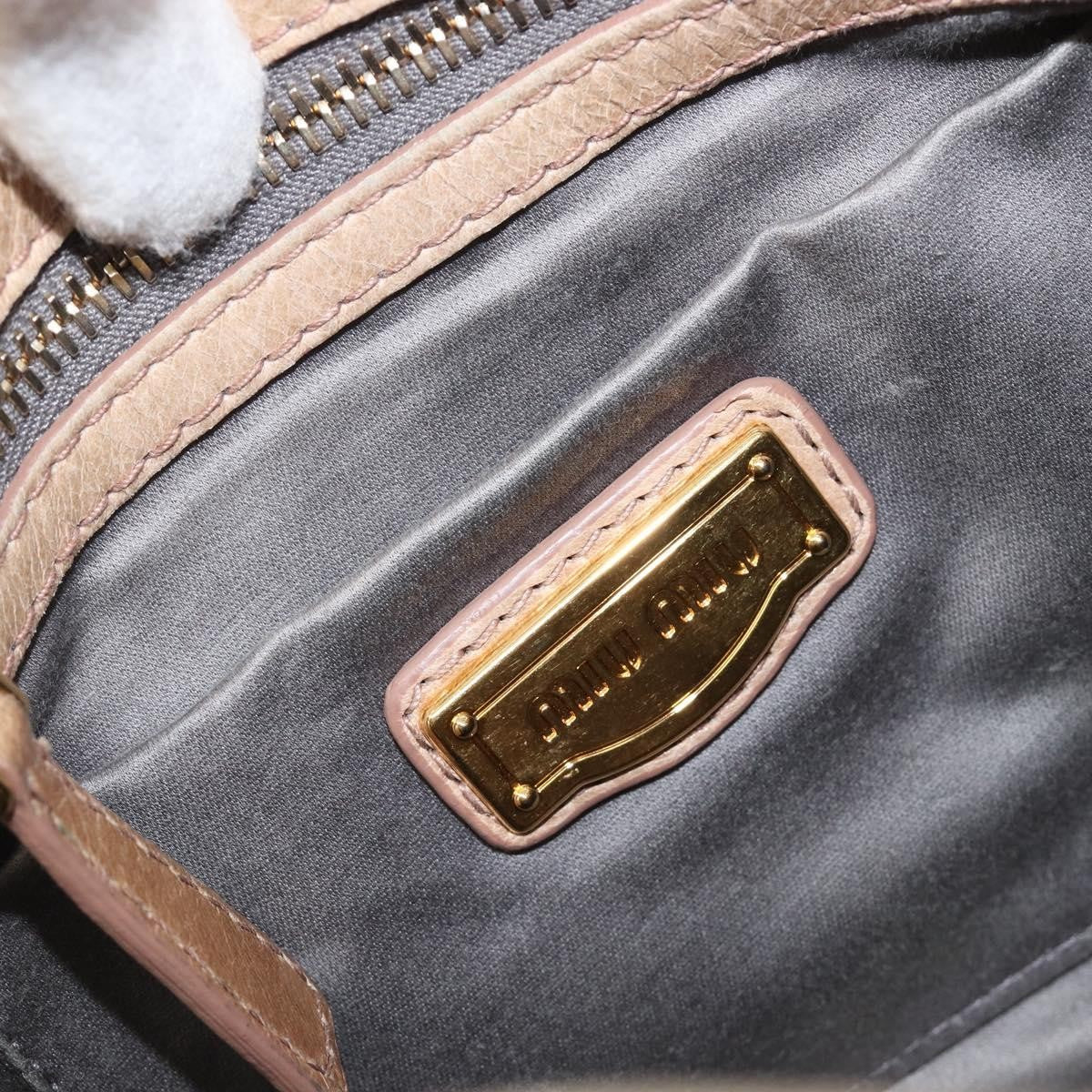Miu Miu Coffer Convertible Satchel Matelasse Leather, Beige, Leather, Handbag