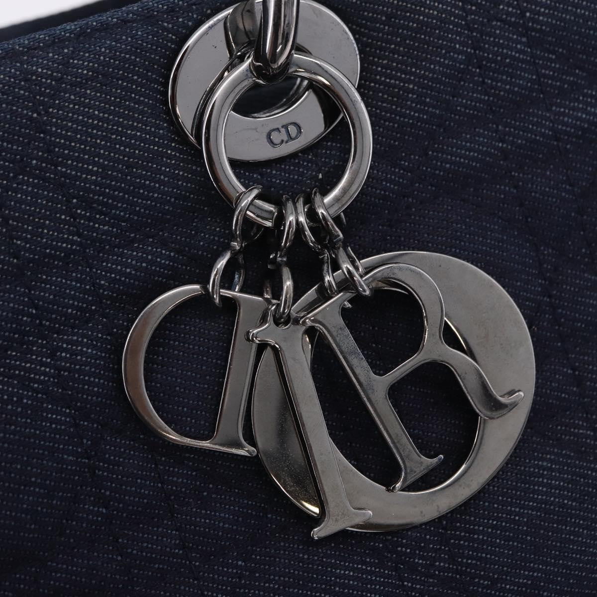 Christian Dior Lady Dior Denim, Blue, Denim, Handbag