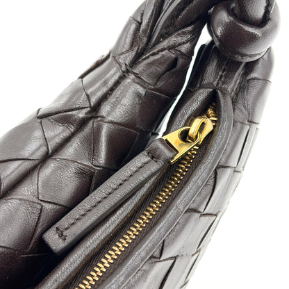 Bottega Veneta Gemelli Intrecciato Leather, Black, Leather, Shoulder Bag