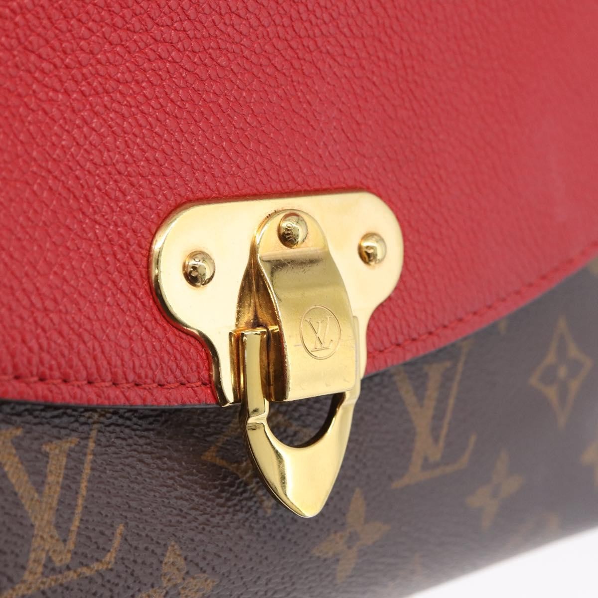 Louis Vuitton Saint Placide Monogram Canvas and Leather, Brown, Canvas, Handbag