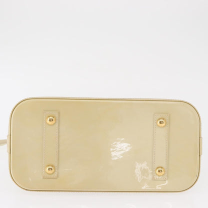 Louis Vuitton Alma Monogram Vernis, Beige, Patent Leather, Handbag