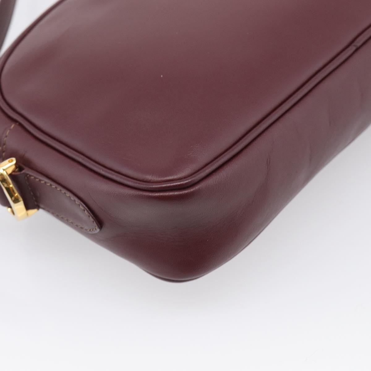 Cartier Must de Cartier Leather, Burgundy, Leather, Shoulder Bag