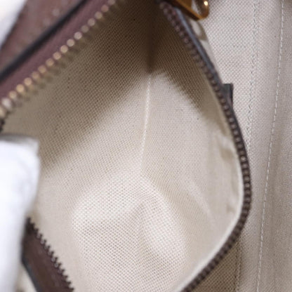 Gucci Aria 100th Anniversary Belt Printed Leather, Brown, Leather, Clutch