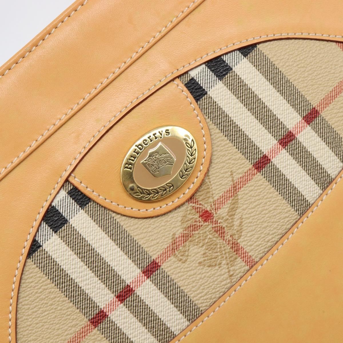 Burberry Nova Check Shoulder Bag Leather, Beige, Leather, Shoulder Bag