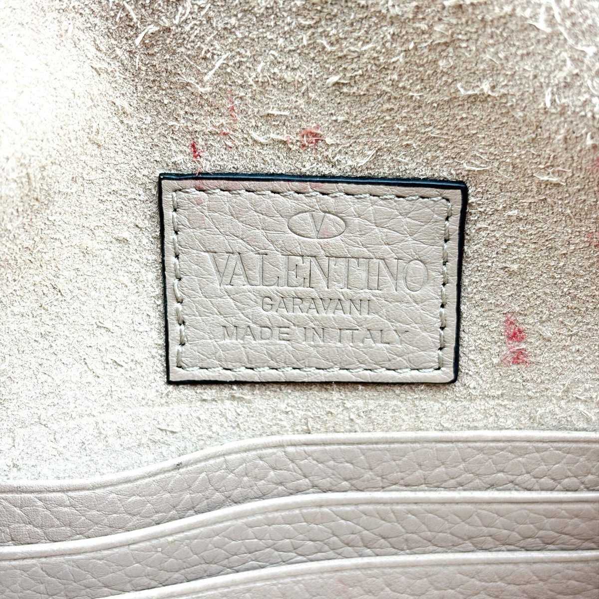 Valentino Garavani Rockstud Envelope Wristlet Clutch Leather, Beige, Leather, Clutch