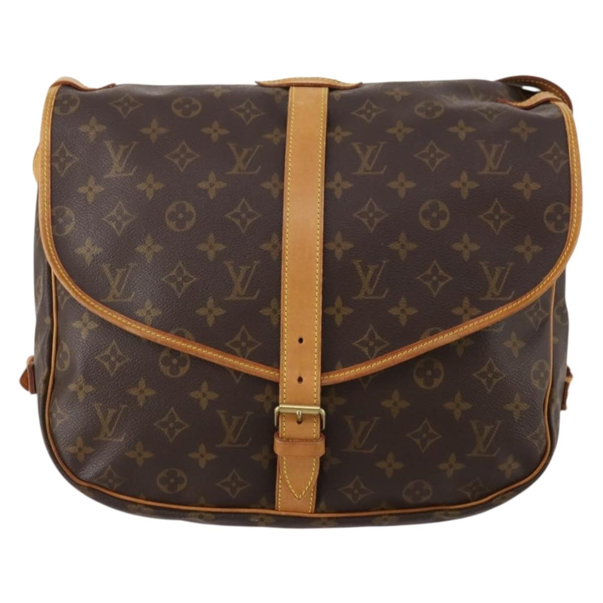 Louis Vuitton Saumur Monogram, Brown, Canvas, Shoulder Bag