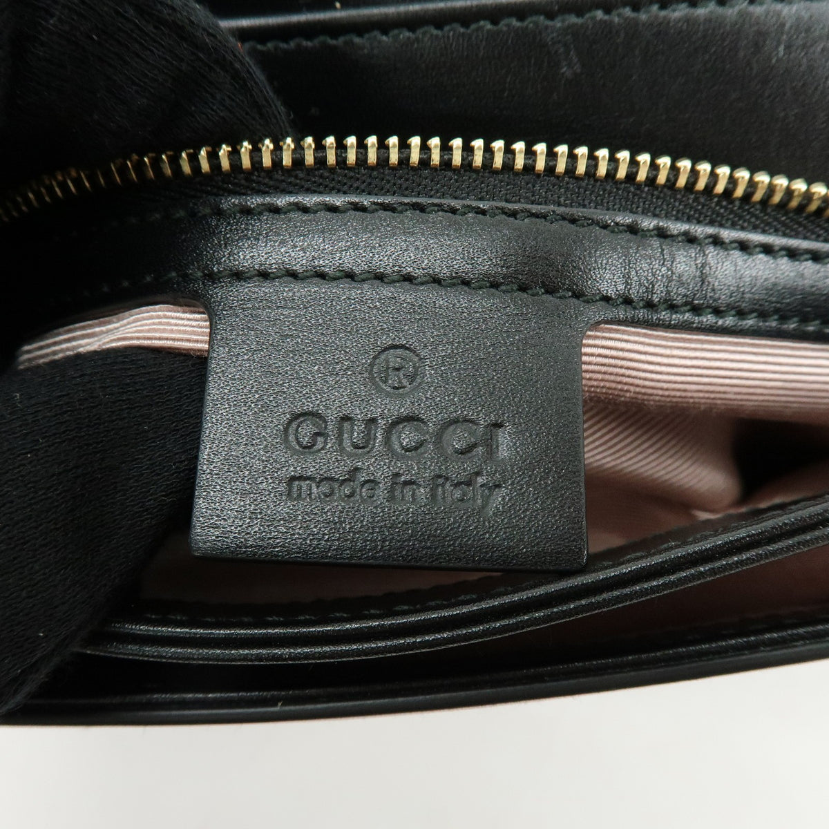 Gucci Arli Leather, Black, Leather, Shoulder Bag
