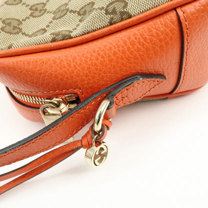 Gucci Bree Disco GG Canvas with Leather, Beige, Canvas, Crossbody Bag