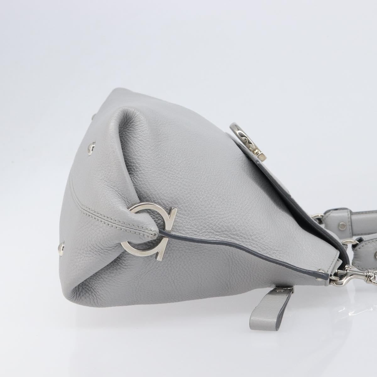 Salvatore Ferragamo Sofia Satchel Leather, Gray, Leather, Handbag